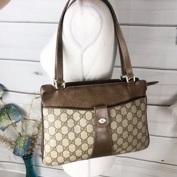 Gucci Handbags - FLASH SALE 🐰 Vintage Gucci GG Logo Brown Handbag